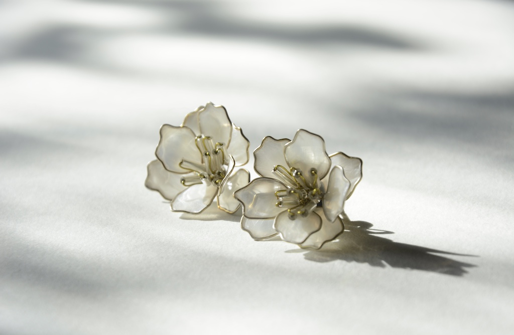 PENDIENTES SAKURA (engarce dorado) 2 PENDIENTES SAKURA (engarce dorado) - Imagen 2