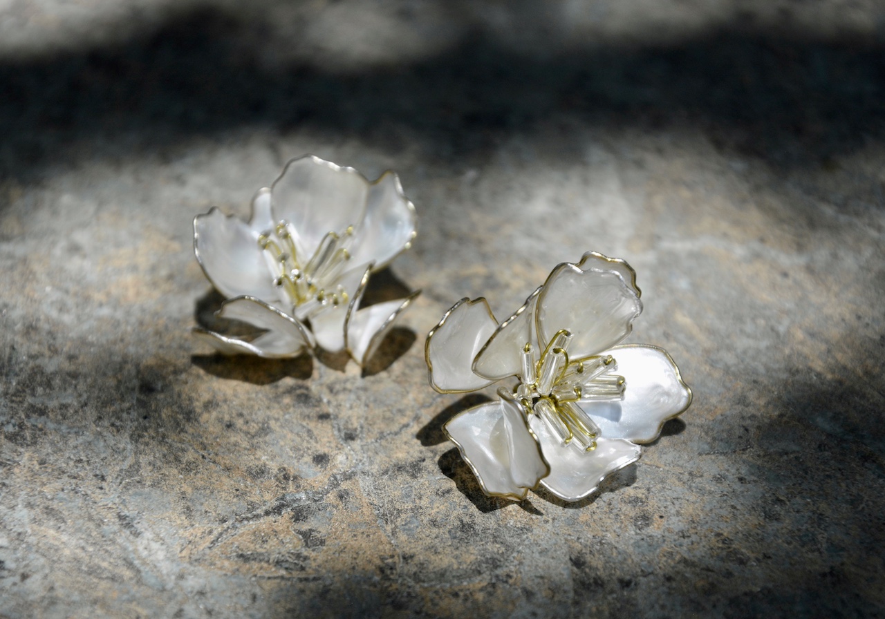 PENDIENTES SAKURA (engarce dorado) 3 PENDIENTES SAKURA (engarce dorado) - Imagen 3