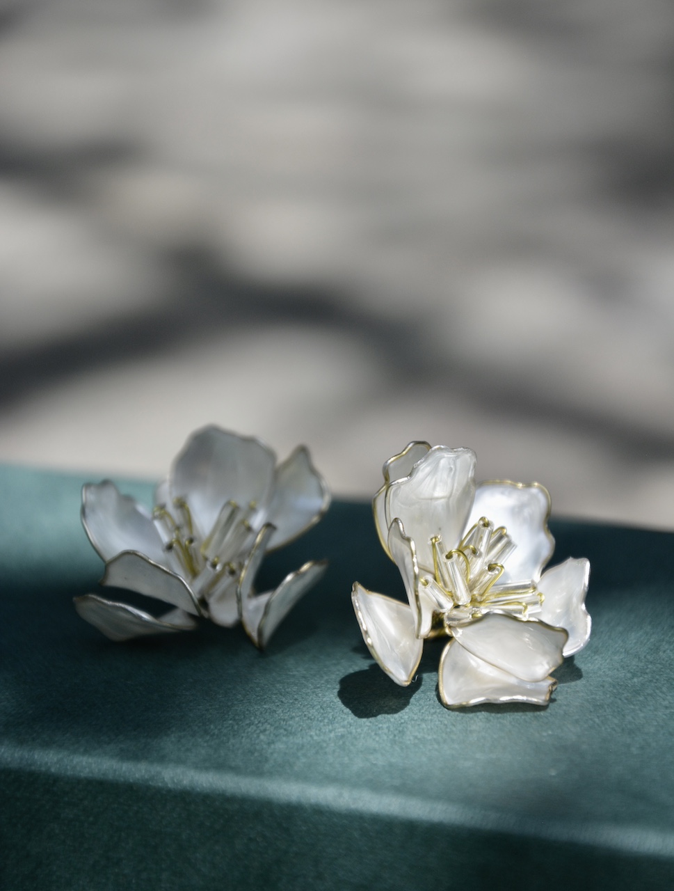 PENDIENTES SAKURA (engarce dorado) 4 PENDIENTES SAKURA (engarce dorado) - Imagen 4